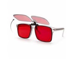 Blue Light Blocker Clip-On voor Leesbril – Blauw Licht Filter – Beschermt Melatonine en Bioritme – Verbeterde Nachtrust – Anti Vermoeide Ogen – Geschikt voor Leesbrillen