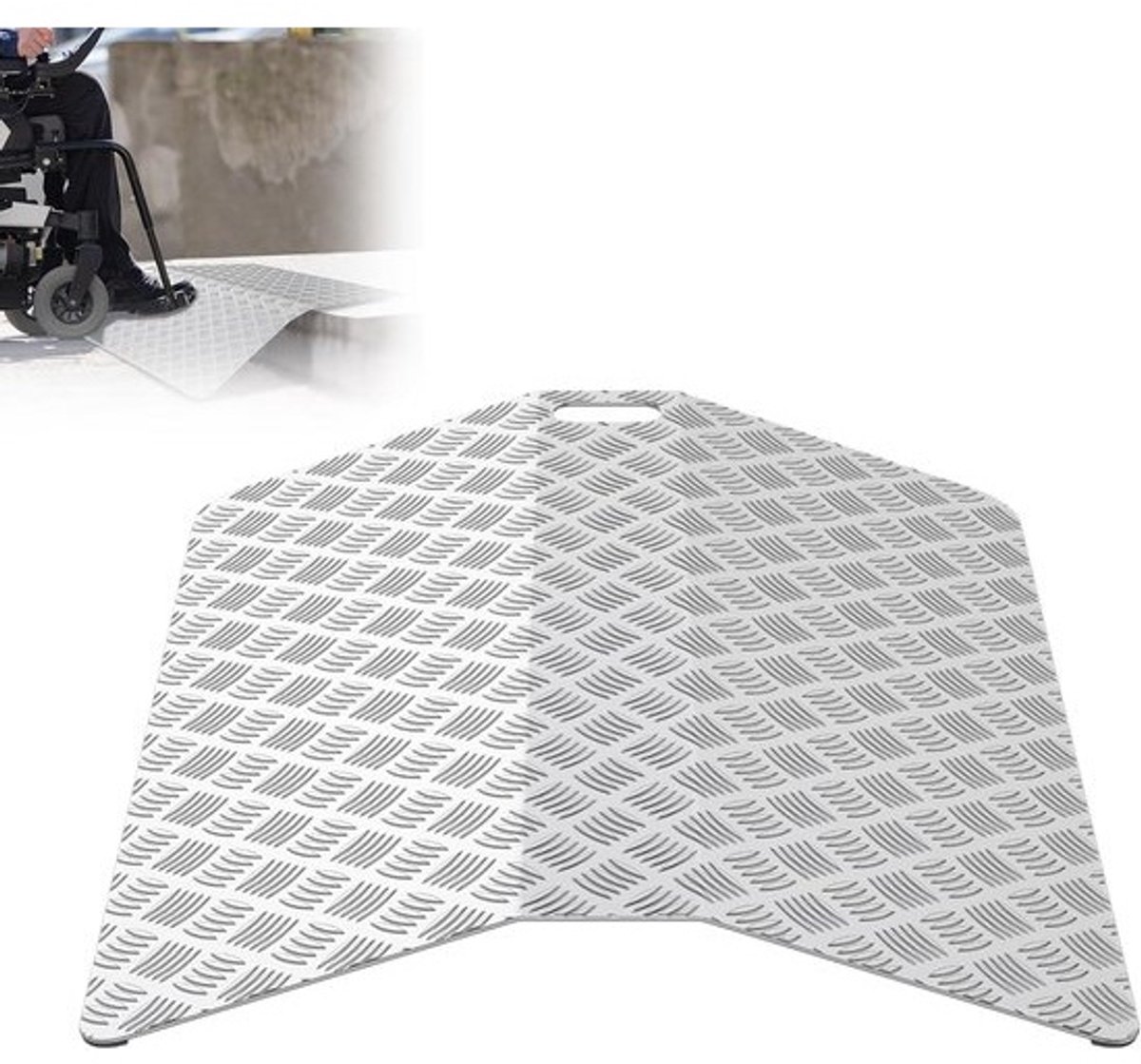 Aluminium Drempelhelling voor Rolstoelen - Draagvermogen 270 kg, 100 cm