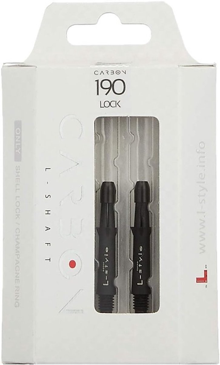 L-Shaft Carbon Zwart - Set van 3 Stelen voor Darts
