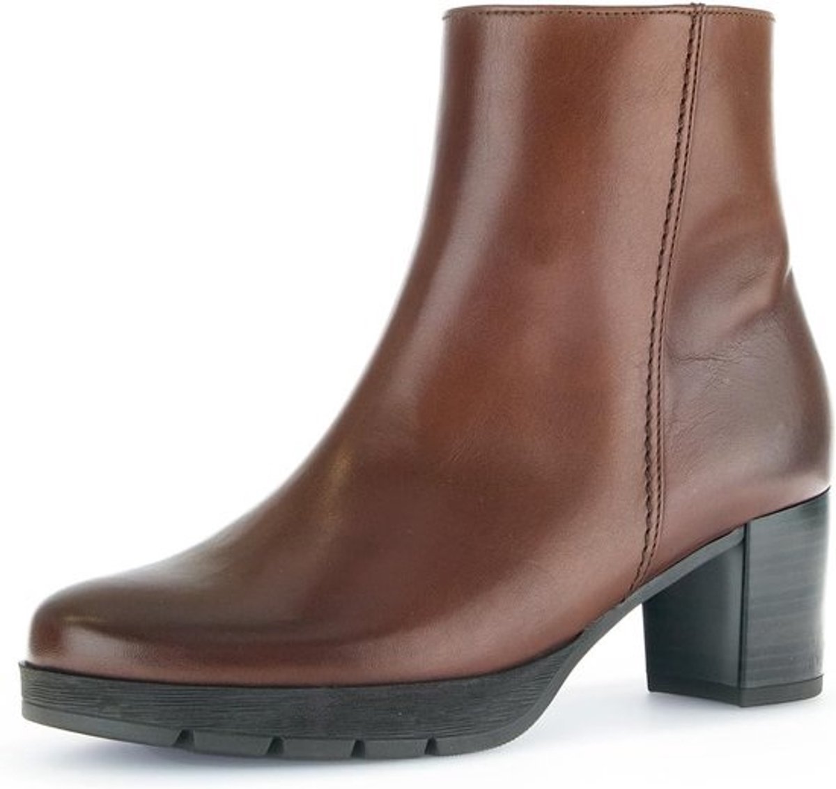 Chelsea Boot Dames - Elegante Leren Enkellaars Met Blokhiel