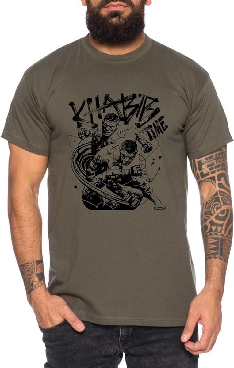 Heren T-Shirt MMA Vechtsport Shirt met Eagle Print Ademend Zomer Shirt