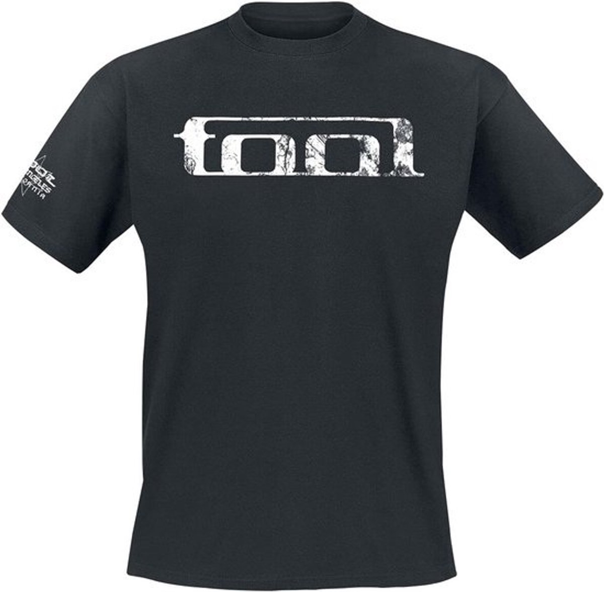 Zwart T-shirt Heren met Groot Oog Print - Band Merch Stijl
