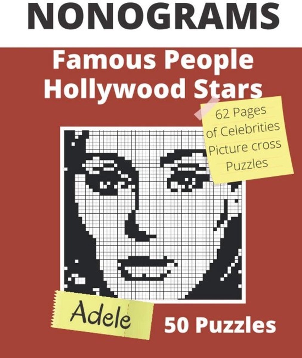Nonograms Puzzelboek voor Volwassenen: Griddlers Logica Puzzels met Beroemdheden en Hollywood Sterren