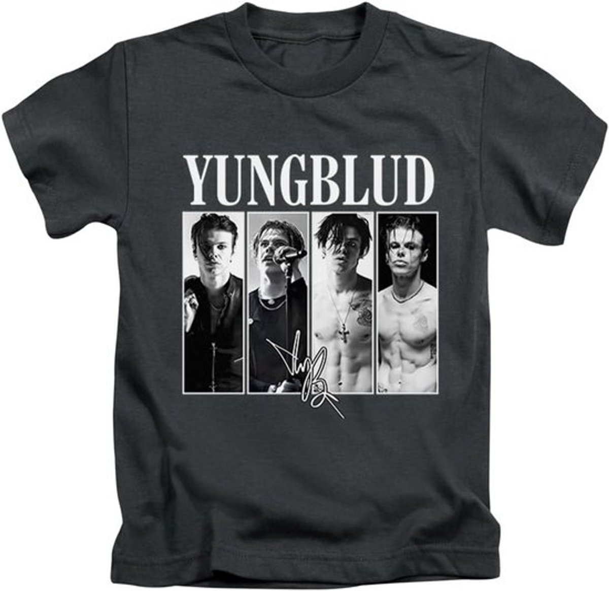 Unisex Pop Punk T-Shirt met Vier Afbeeldingen Grafische Print
