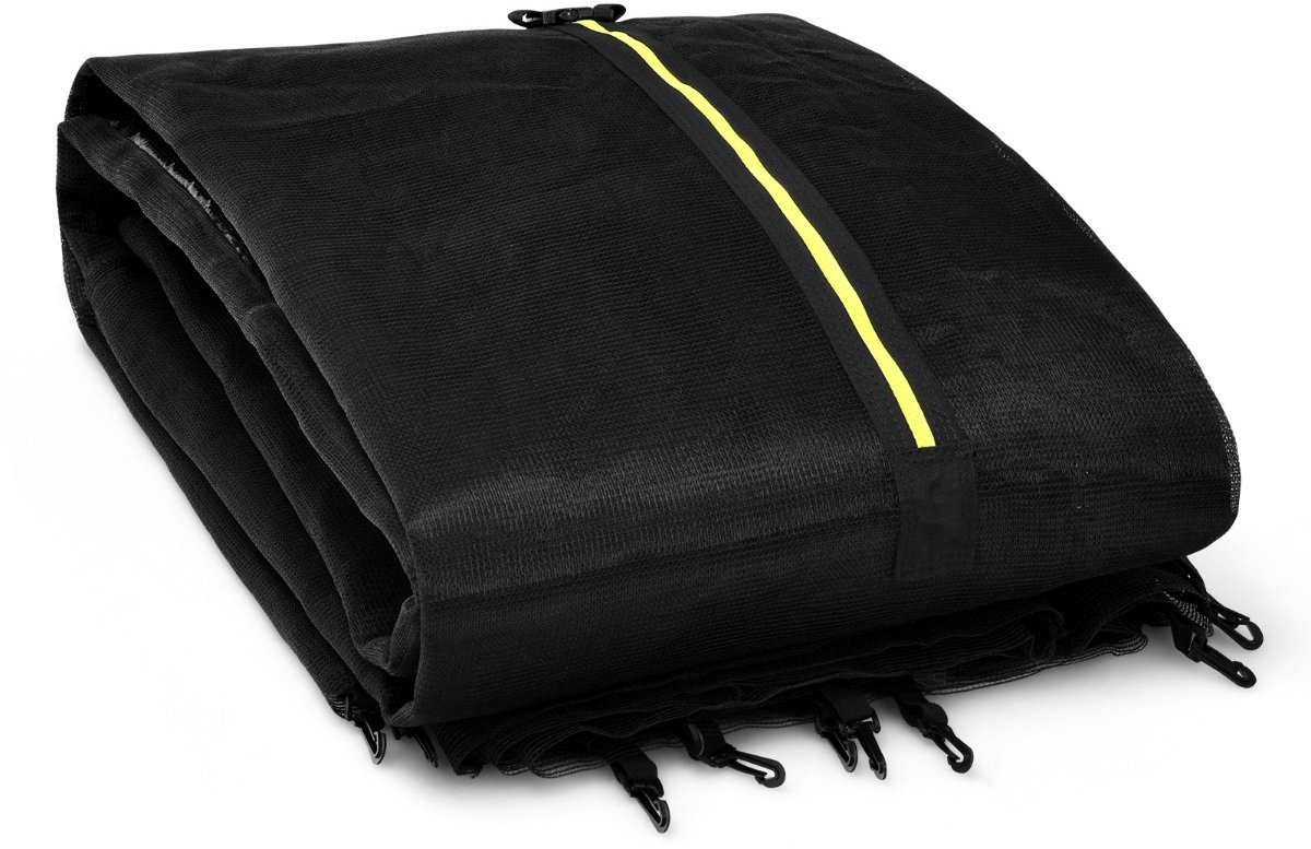 SureDeal® - Buitenspeelgoed - Diameter Trampoline Veiligheidsnet - Tuintrampolines Vervangingsnet - Ritssluiting - Gespen Palen Netto - Zwart