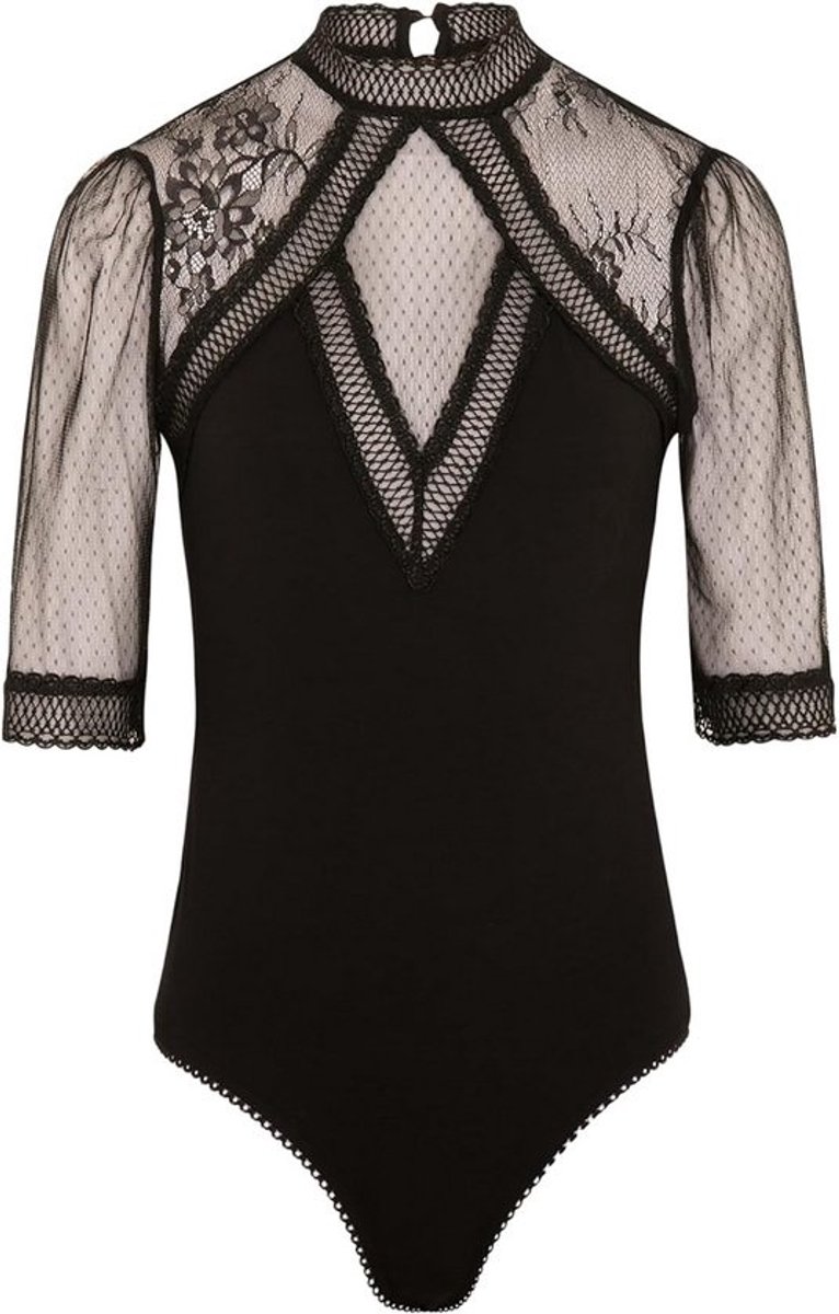 Dames T-Shirt met 3/4 Mouw en Kant - Comfortabel & Stijlvol