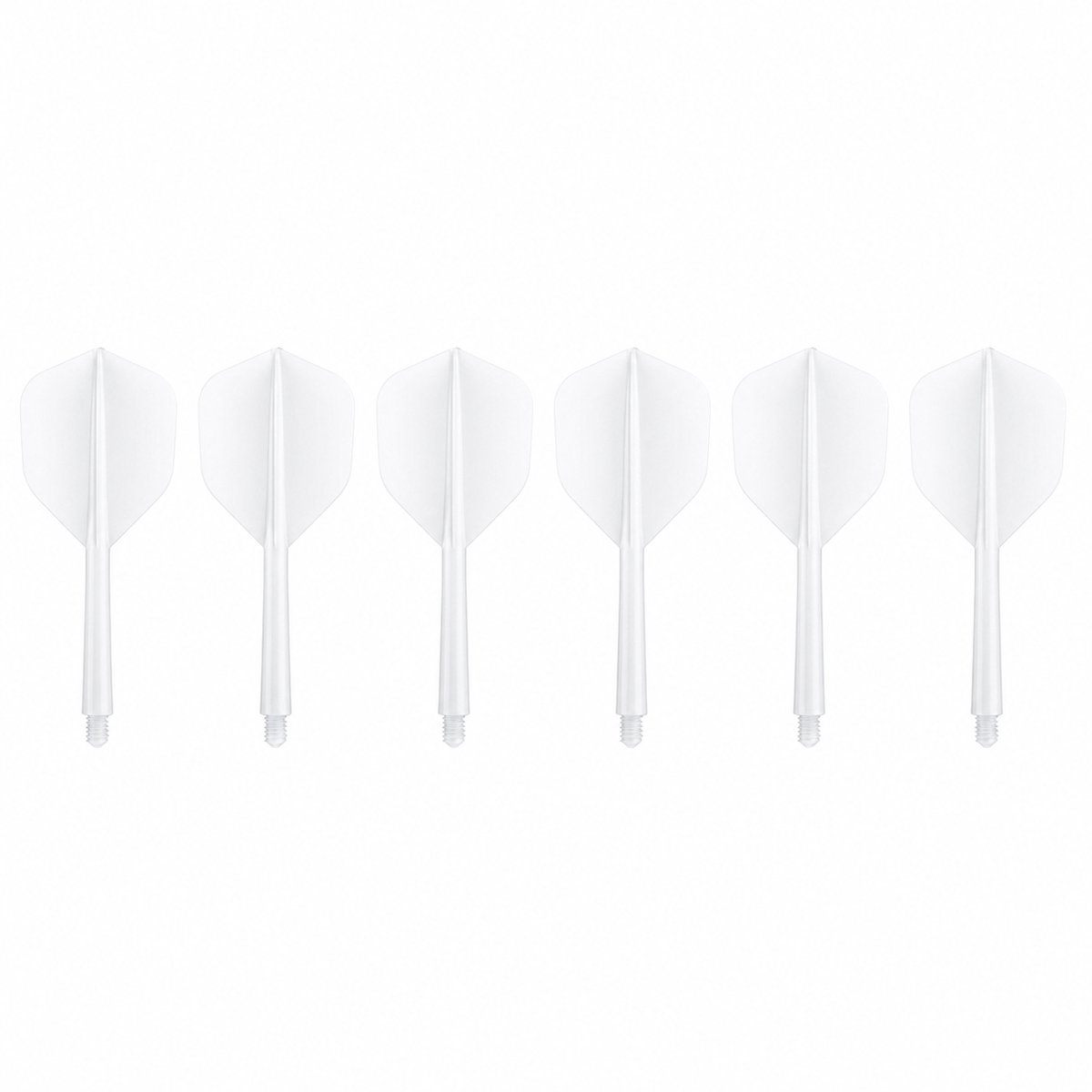 Wit transparant dart flights k flex flights set unisex 6 stuks geïntegreerde shaft flight wings 2BA standaard vorm kunststof