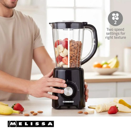 Blender - 1,5 Liter - 2 Snelheden - 4 RVS Messen - Auto Shut-Off - Zwart van Blender — afbeelding 4