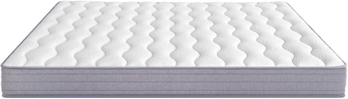 COVREO Pocketveringmatras 140 x 200 cm wit 20 cm H3 - ergonomisch - gerold - voor rug-, buik- en zijslapers