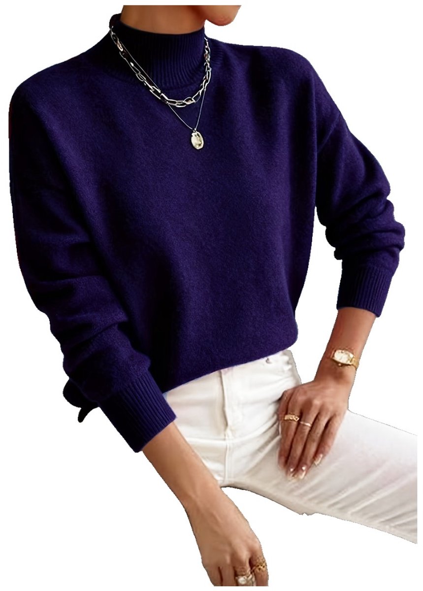 Currero Sweater Dames Sweaters Sweatshirt Hoodie Warme Trui Pullover Jumper Crewneck Vest Paarsblauw