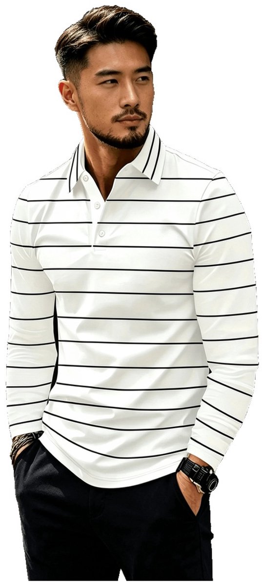 Currero Longsleeve Heren Oversized Lange Mouwen Shirt Roundneck Mannen Kleding T-Shirt Veelkleurig