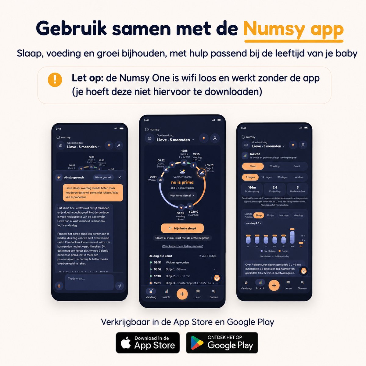 Numsy Babyfoon met Camera - Nachtzicht - afbeelding 3