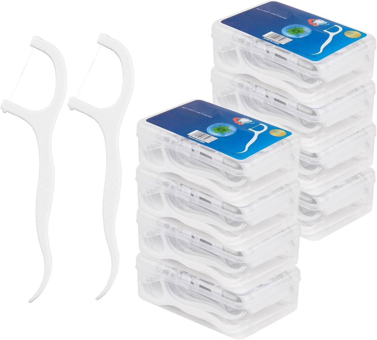 400 Stuks Tandenflos Stokjes, Wegwerp Tandenflos voor Effectieve Mondhygiëne en Tandverzorging met Tandenstoker, Verwijdert Tandplak en Voedselresten