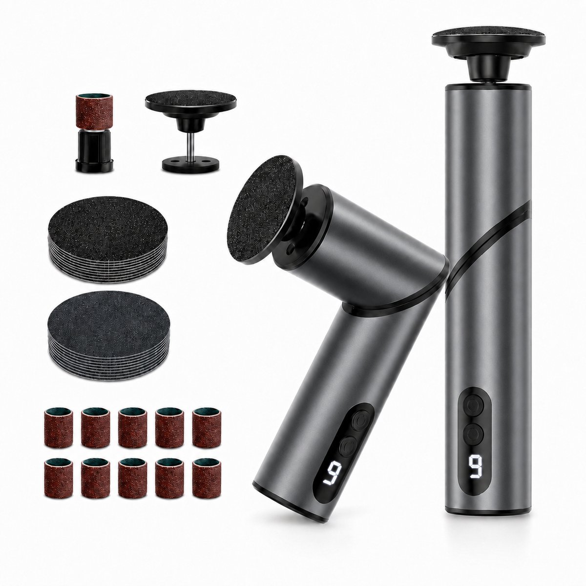 Elektrische Eelt - IPX7 Waterdicht - Voetvijl - Eeltvijl - USB Oplaadbaar - 1800mAh - Voetverzorging & Manicure - Grijs