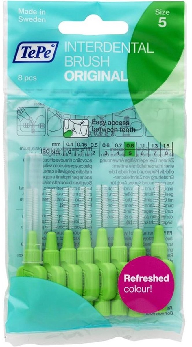 Interdentale Borstels Groen 0.8 mm - Size 5