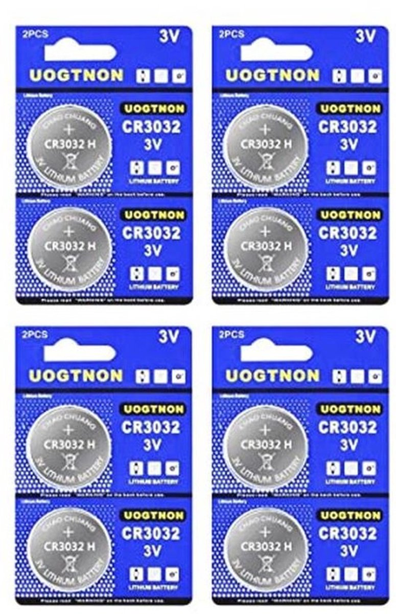 3V Lithium Knoopbatterij CR3032 - 8 Stuks