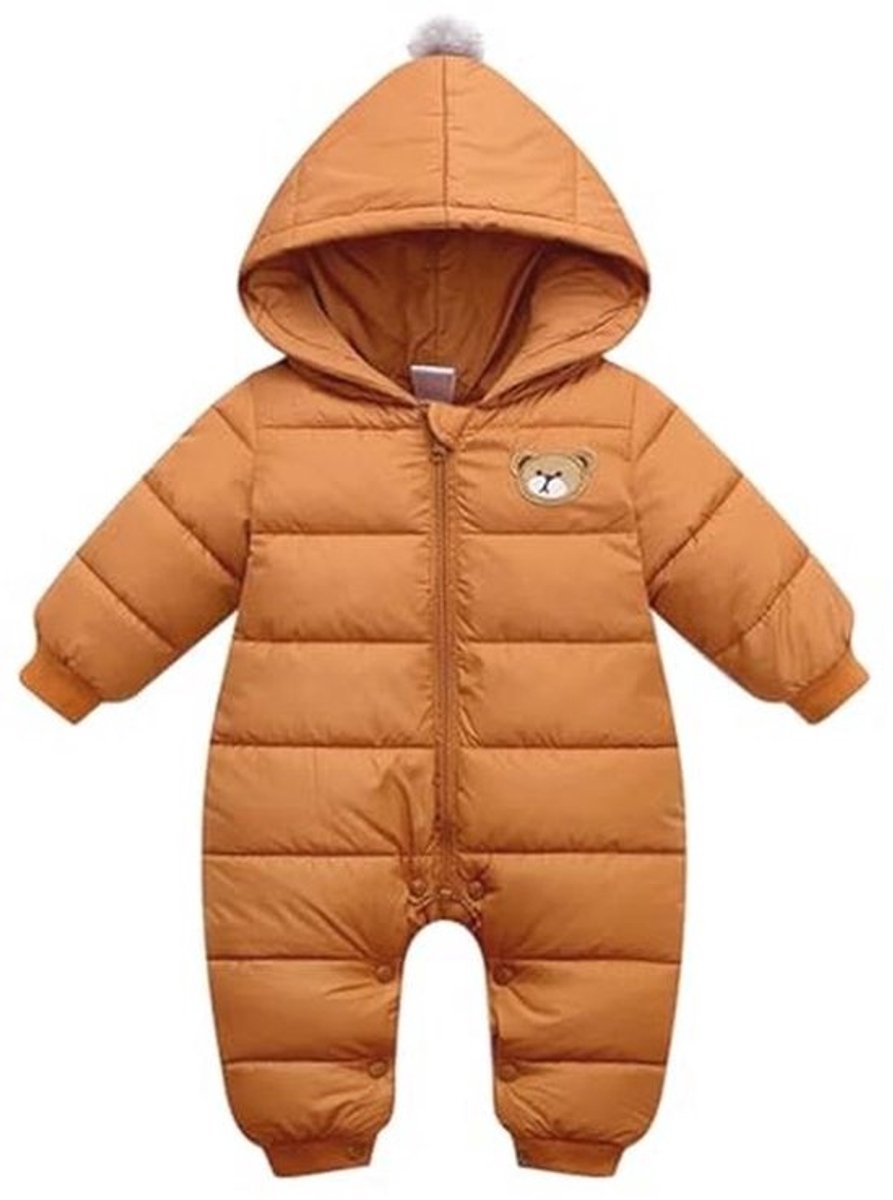 Sneeuwpak voor baby's en jongens - Warme winter romper met capuchon