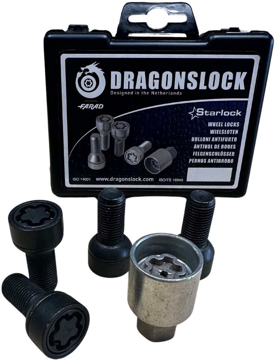 Dragonslock Slotbout (wielslot) - Seat Ibiza - Kleur zwart