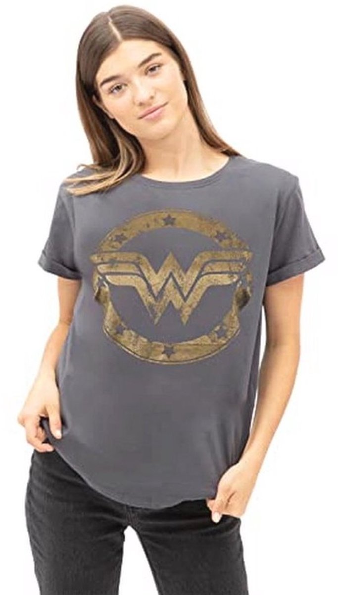 Metallic Logo Dames T-shirt voor Comic Fans
