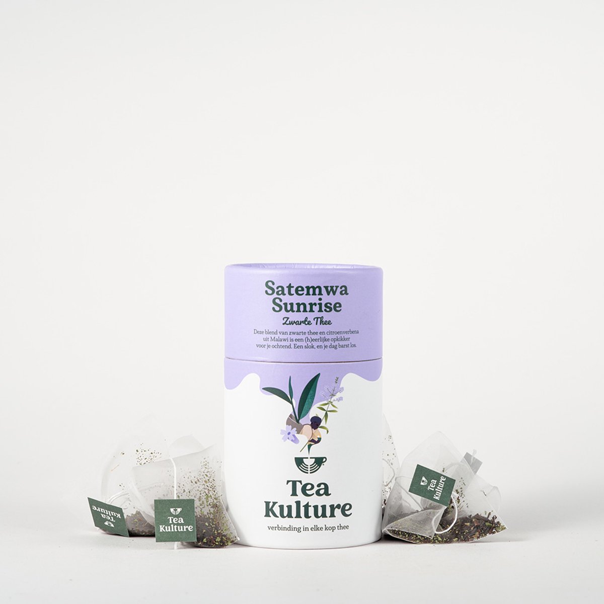 Tea Kulture Satemwa Sunrise - 15 Theezakjes - Zwarte Thee met Citroenverbena - Uit Malawi