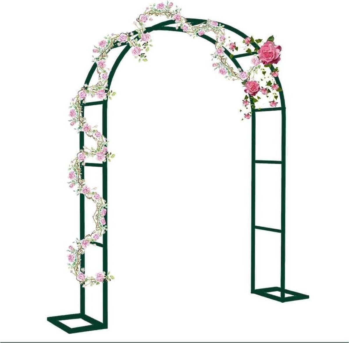 Rozenboog Tuinboog - Metalen boog - Klimplanten Steunen - Stabiele Vierkante Buizen - 1.8 x 2.2 Meter - Wit