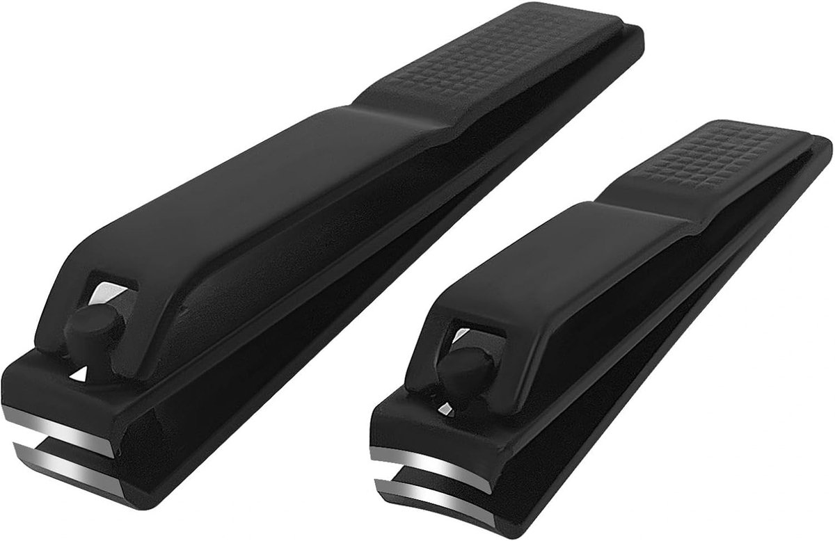 Thijox - Nagelknipper Set van 2 - Extra Brede Bekopening, Hoogwaardig Roestvrij Staal, Ultrascherpe Nagelknippers voor Vinger- en Teennagels - Ideaal