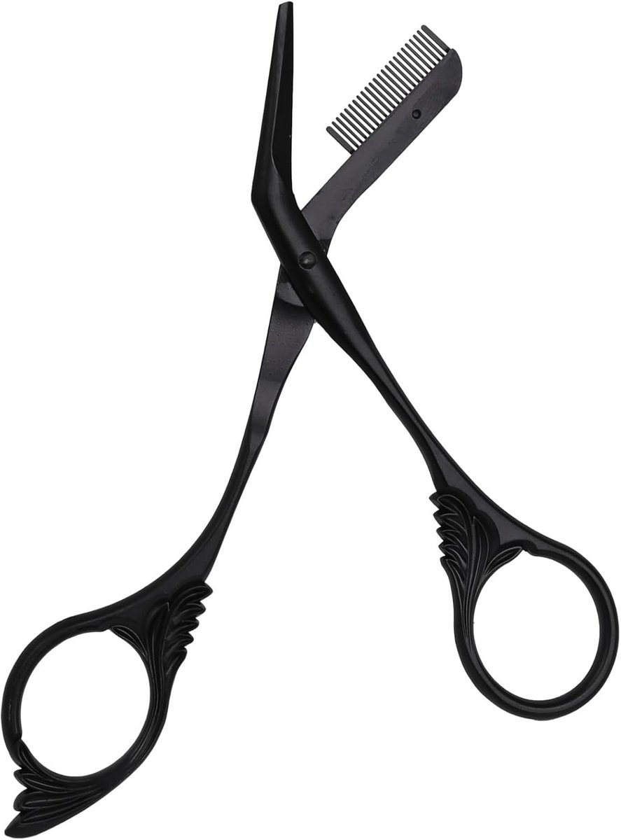 Thijox - Wenkbrauwschaar Trimmer met Geïntegreerde Kam voor Mannen en Vrouwen - Perfecte Verzorging van Wenkbrauwen - Duurzaam en Comfortabel Gereedsc