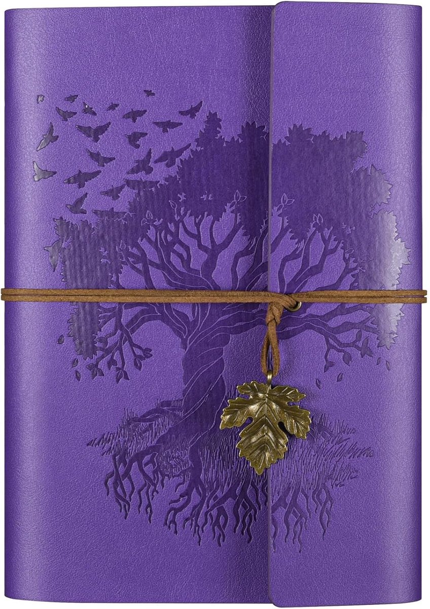 SnelShoppen - Vintage Refillable Lined Notebook A5 - PU Leather Journal met 160 Pagina's, 100gsm Papier, 2 PVC Pockets, Perfect voor Reizen, Notities,