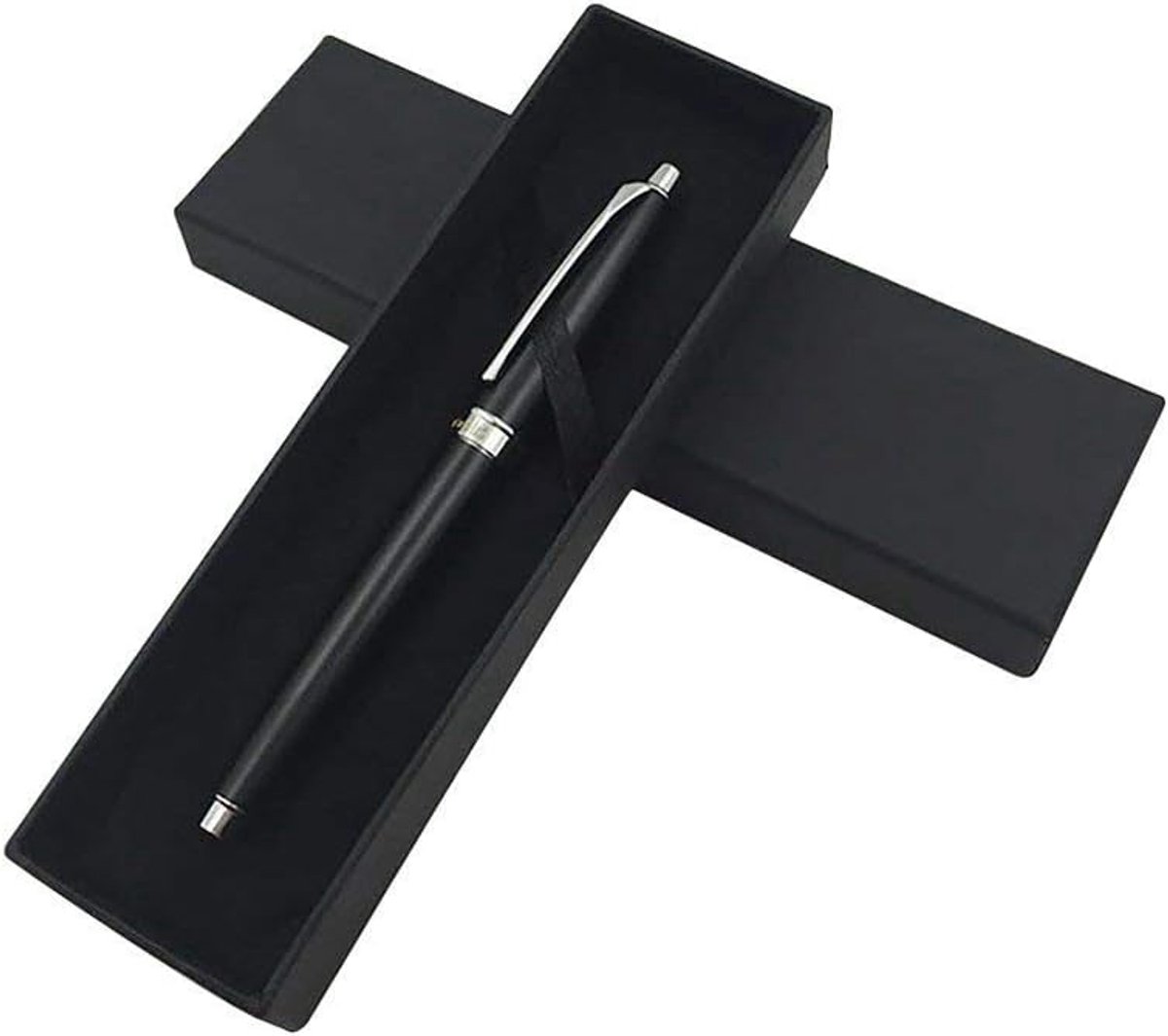 Thijox - 5 Stuks Klassieke Zwarte Sieraden Balpen Geschenkdoos met Kussen, Potlooddozen, Lege Doos, Bulk Collectie Set voor Verjaardag, Bedrijf, Cadea