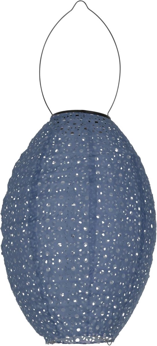 Thijox - Solar lampion Z_Solar, hangende buiten Solarlamp voor tuin en balkon, kunststof bramenkleur, warmwit licht, IP44 waterdicht, sfeervolle decor