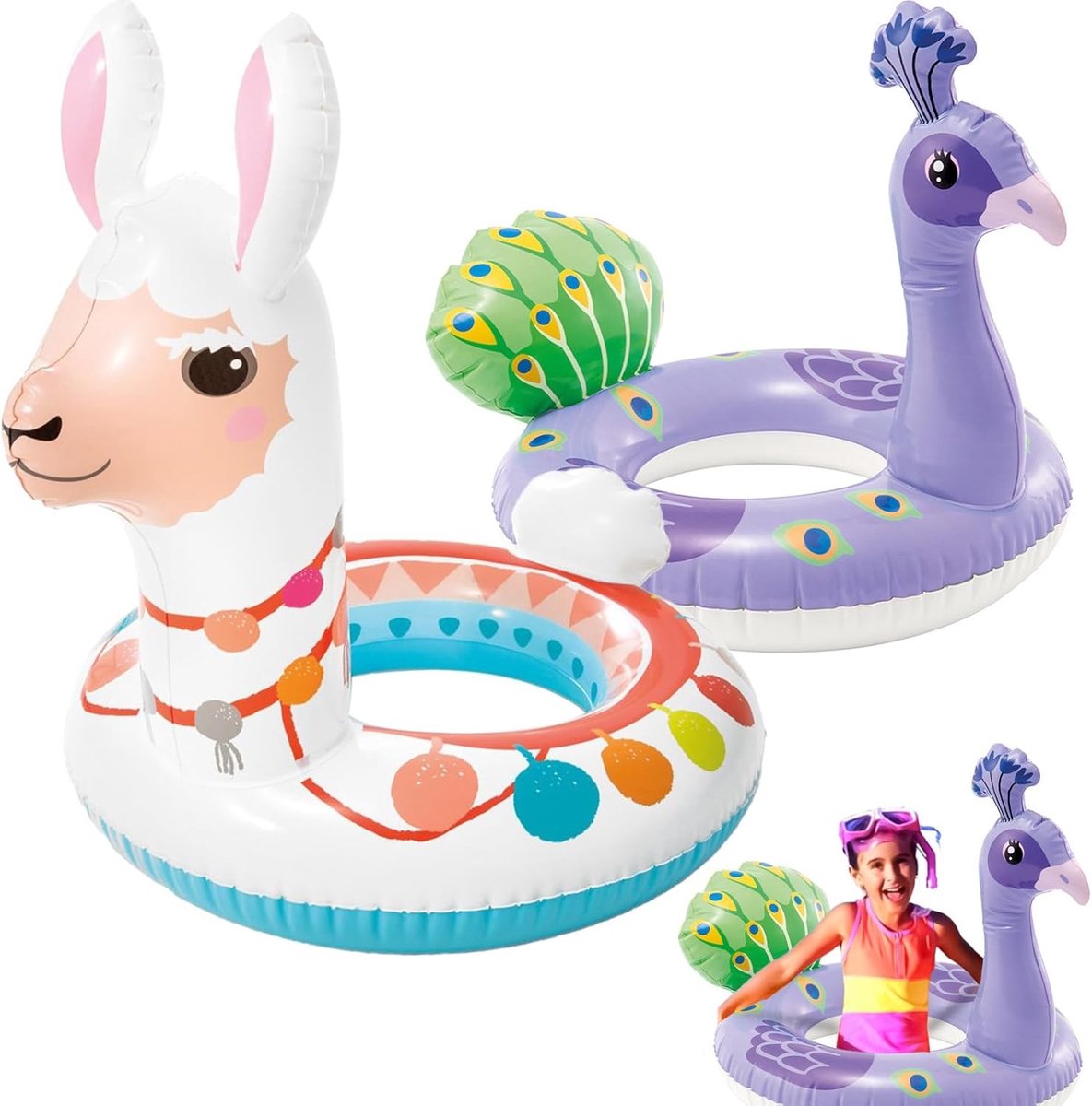 Opblaasbare Zwanen Zwemring voor Kinderen, 34 x 23 (86 x 58 cm), PVC Water Speelring, Zomer Activiteiten, Zwembad, Strand, Feestaccessoires, Dieren Zwemringen voor Kinderen van 2-6 Jaar