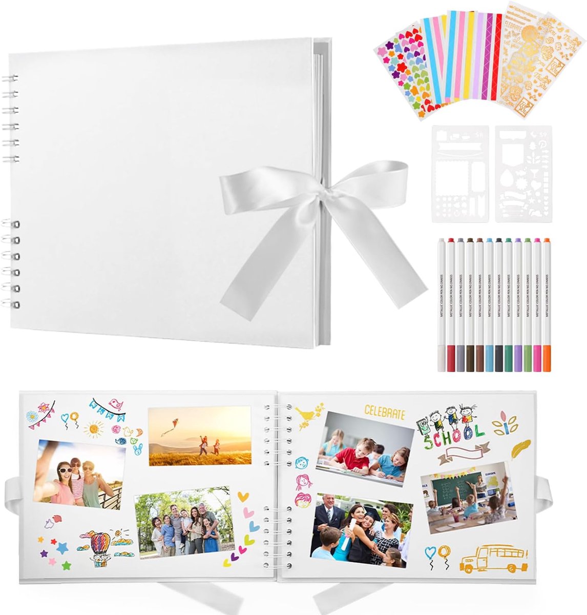 Pas je eigen fotoalbum aan - Fotoalbum 29,5 x 21 cm met 80 pagina's voor 240 foto's