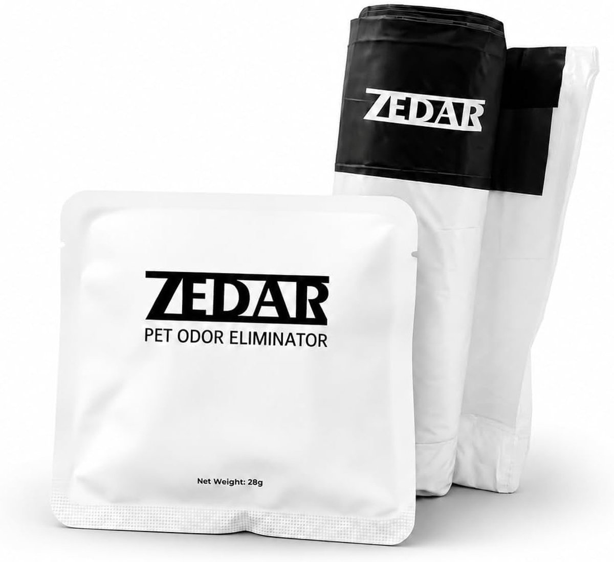 Thijox - Zedar K1200 Deodorizer en Zakjes Set - 6 Stuks Geurpods en 5 Rollen Kattenbakzakken voor Hygiënische Kattenverzorging