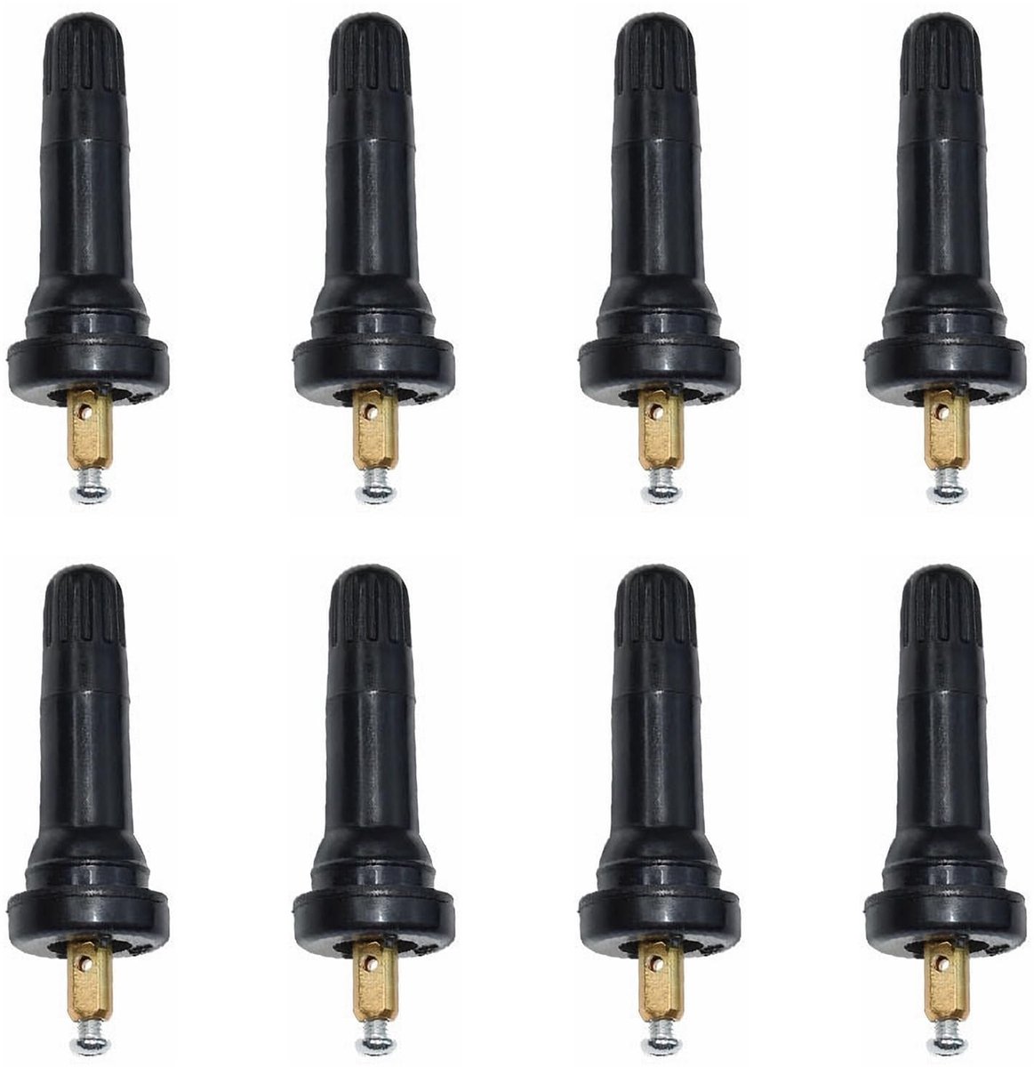 Dailygoods- Ventiel 8 Stuks - Rubberen/Metalen Ventielvervanging - TPMS-Sensor - Bandenspanning Bewaking - Geschikt voor Auto/SUV - Lange Levensduur - Bandenventiel
