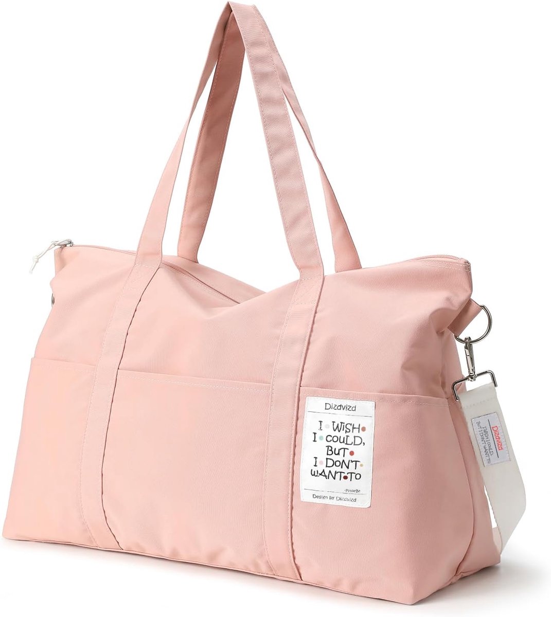 Thijox - Reistas Sport Duffel Gym Tas Weekender Overnachtingstas Roze Met Draaggreep en Afneembare Schouderriem Voor Sport, Reizen en Weekendjes Weg