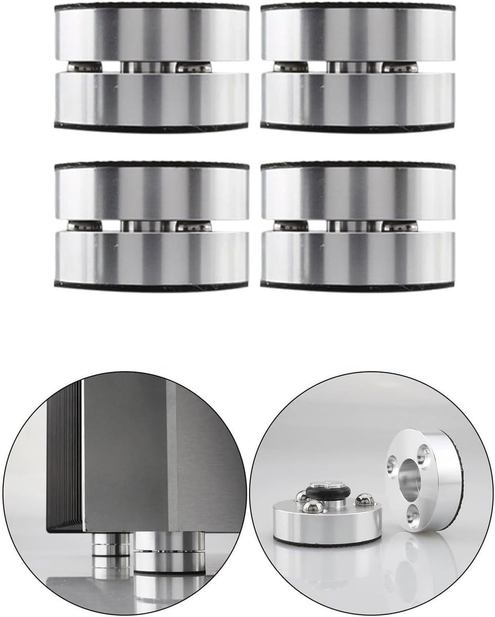 Speaker Isolatie Voeten Dempingspads - 4 Stuks Schokabsorberende Accessoires voor Audio, Versterker en Home Theater