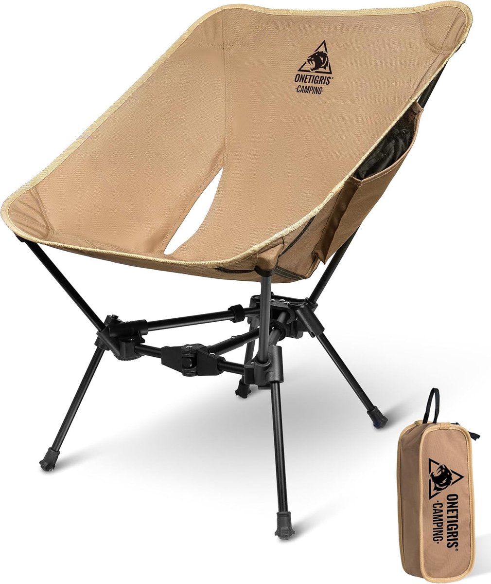 Thijox - Opvouwbare Campingstoel 150 kg - Lichtgewicht Klapstoel met Driehoekig Frame - Ultraleichte Vouwstoel voor Outdoor, Wandelen, Tuin en Feest -