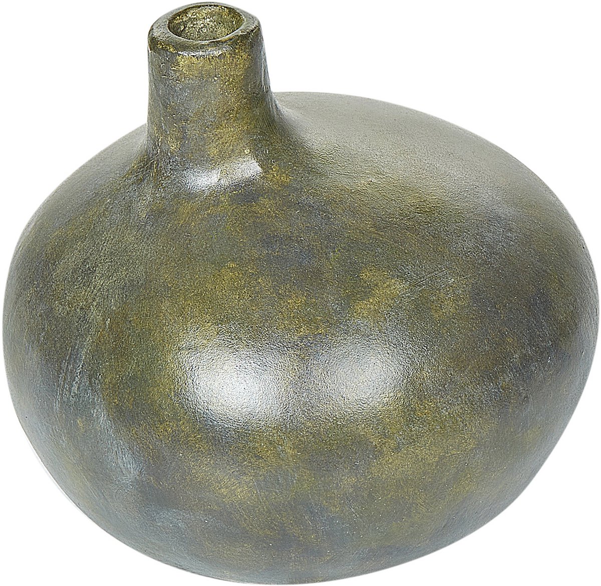 Beliani KLANG - Decoratieve vaas - Grijs/Goud - Terracotta