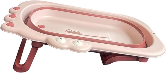 Babybadje Opvouwbaar - Peuterbadje Waskom - Baby Reinigen - Compact Opvouwbaar - 80 x 54 x 21 cm - Roze — afbeelding 5