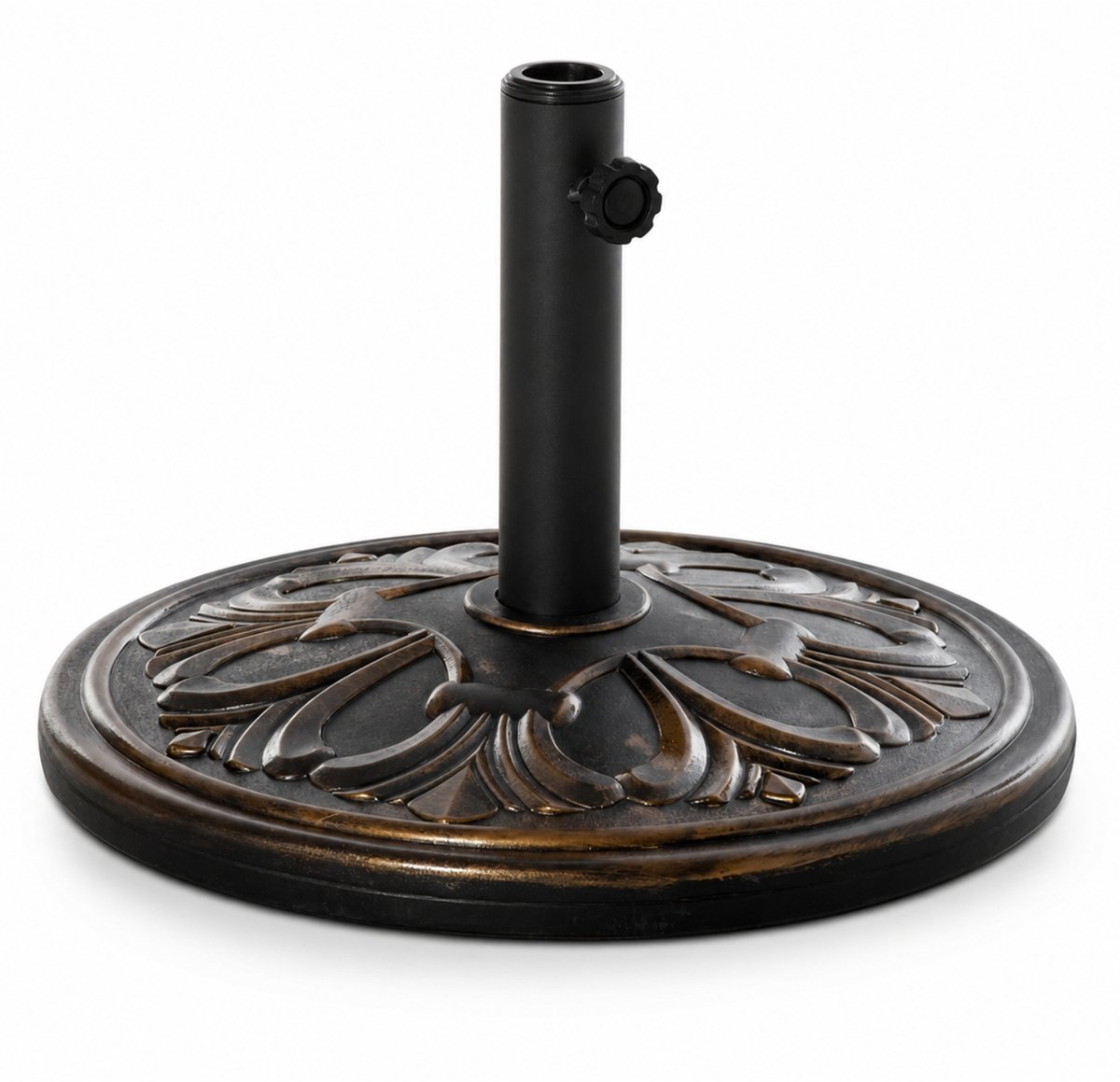 Bol.com Parasolvoet - Parasols - Parasolvoeten - Parasol met voet - Ø48 x H34 cm - Brons aanbieding
