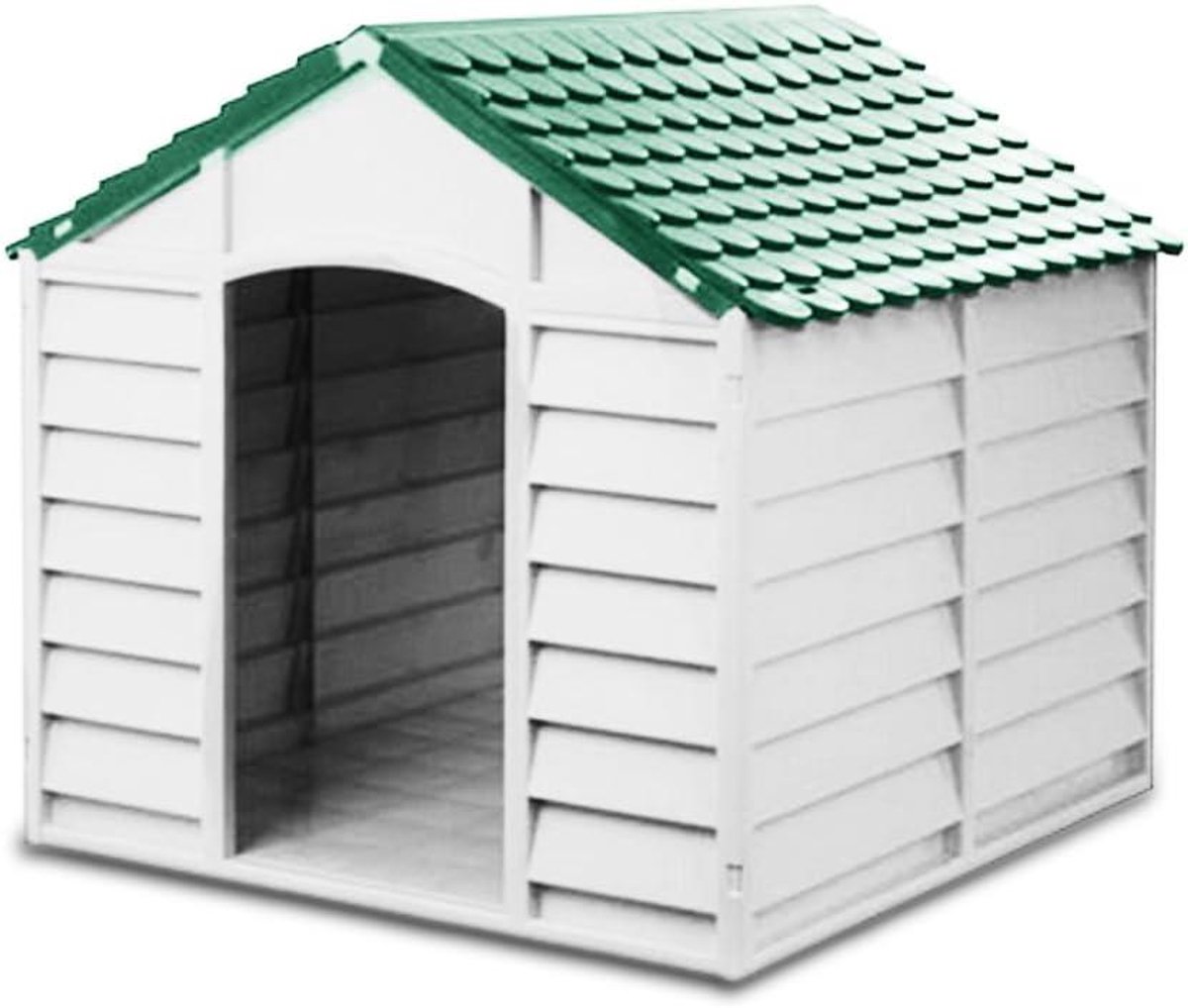 Hondenbed voor buiten - Huisdier mand - Buiten ontspannen - Waterafstotend materiaal - 78 x 84 cm - Lichtgrijs groen