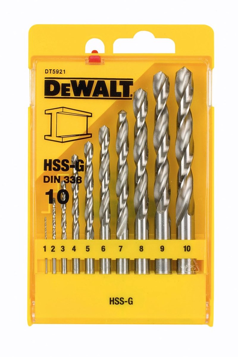 DEWALT 10-delige HSS-G DIN 338 Metaalboorcassette boorset thumbnail 3