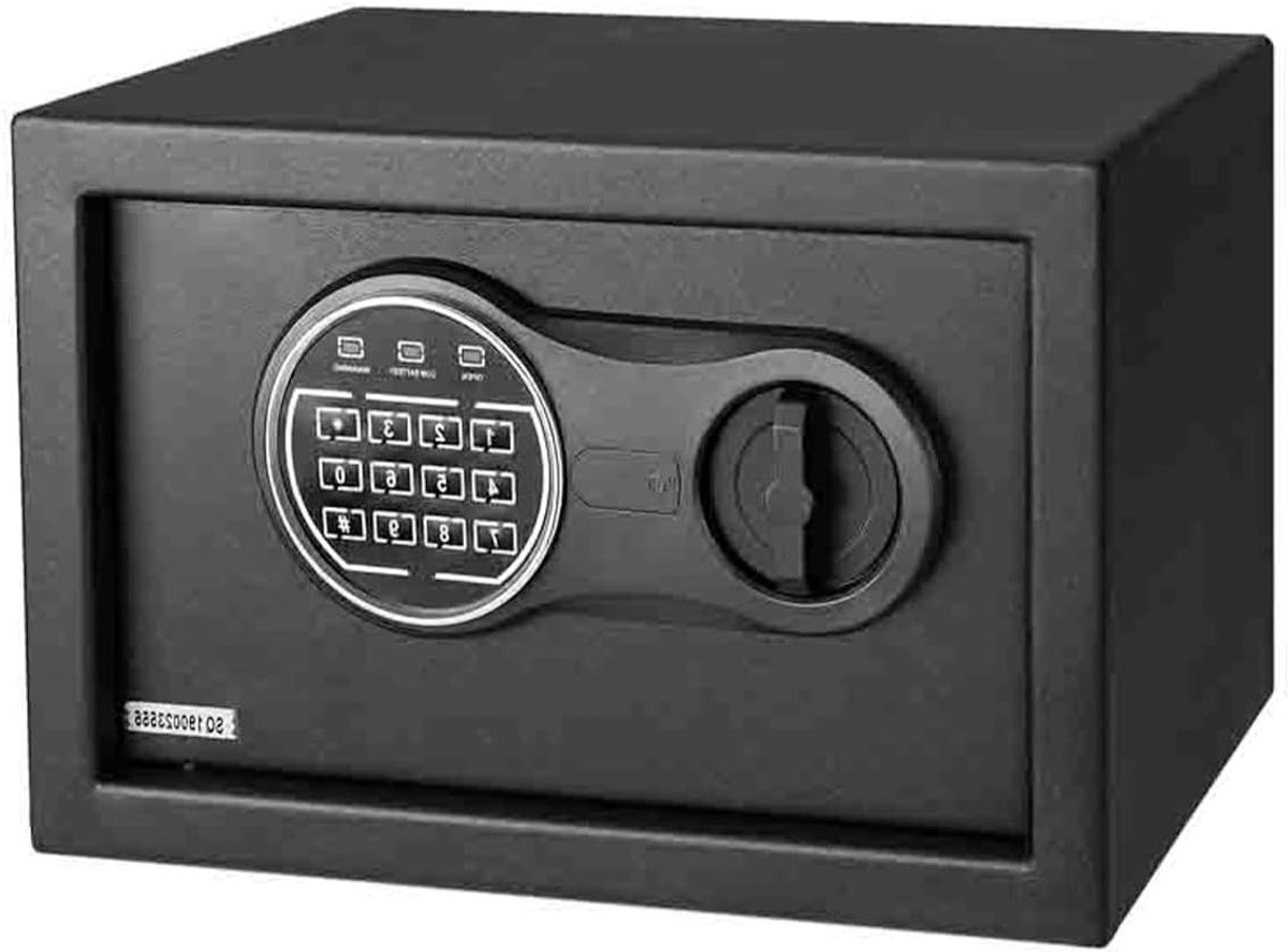 Kluis Meubelkluis - Veiligheidsbox - Waardevolle Spullen - Elektronisch Cijferslot - 16 Liter - Antraciet