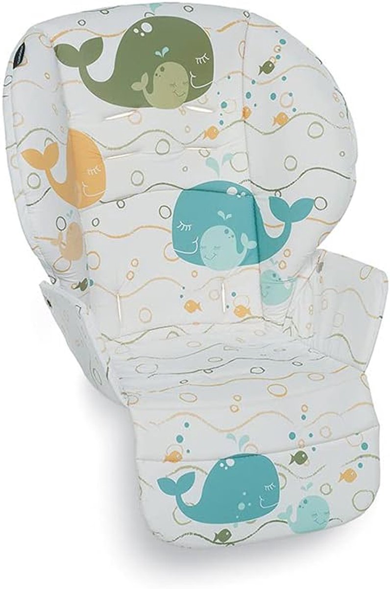 Kinderstoel Kussen - Stoelbekleding Gewatteerd - Comfortabel Zitten - PVC Coating - 56 x 5 x 81 cm - Zee