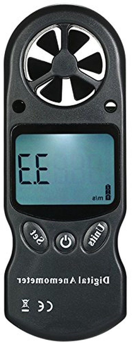 Digitale Windmeter - Weerstation Mini - Buiten Meten - 3 Functies In 1 - 110 x 45 mm - Zwart