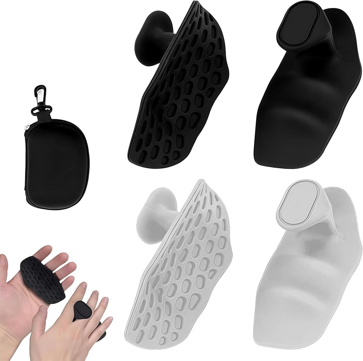 Handvatten voor Krachtsport - Gym Grips - Fitness Training - Innovatief Antislip Ontwerp - 2 Sets - Zwart