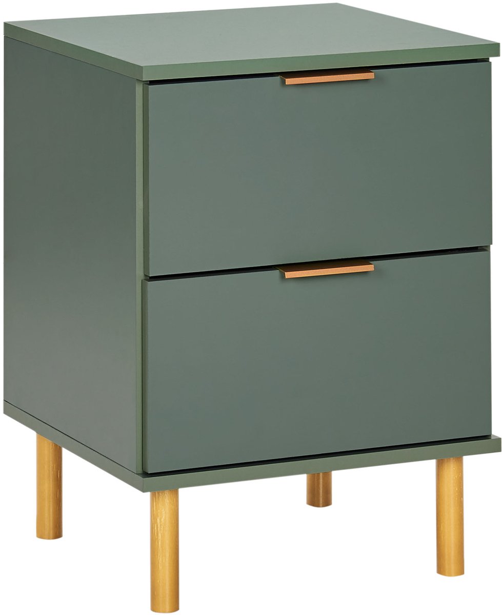 Beliani WALPOLE - Nachtkastje - Groen - Hout