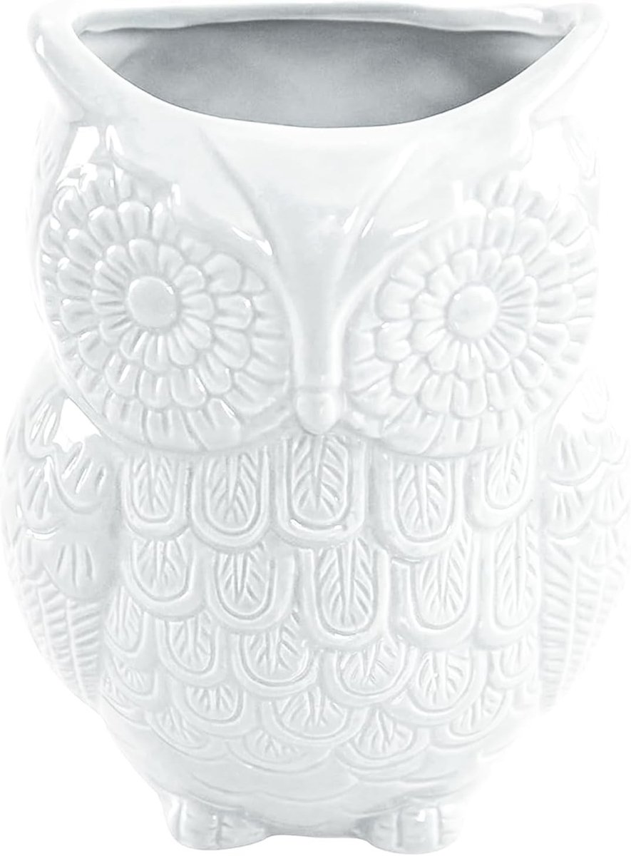 Decoratieve Uil Keuken Organizer - Keramische Keukenaccessoires en Bestekhouder voor Kookg