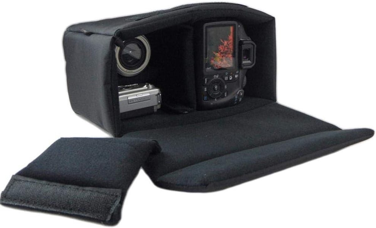 Verstelbare zachte gevoerde divider beschermende tas voor camera en lenzen, schokbestendig en waterdicht opslagoplossing