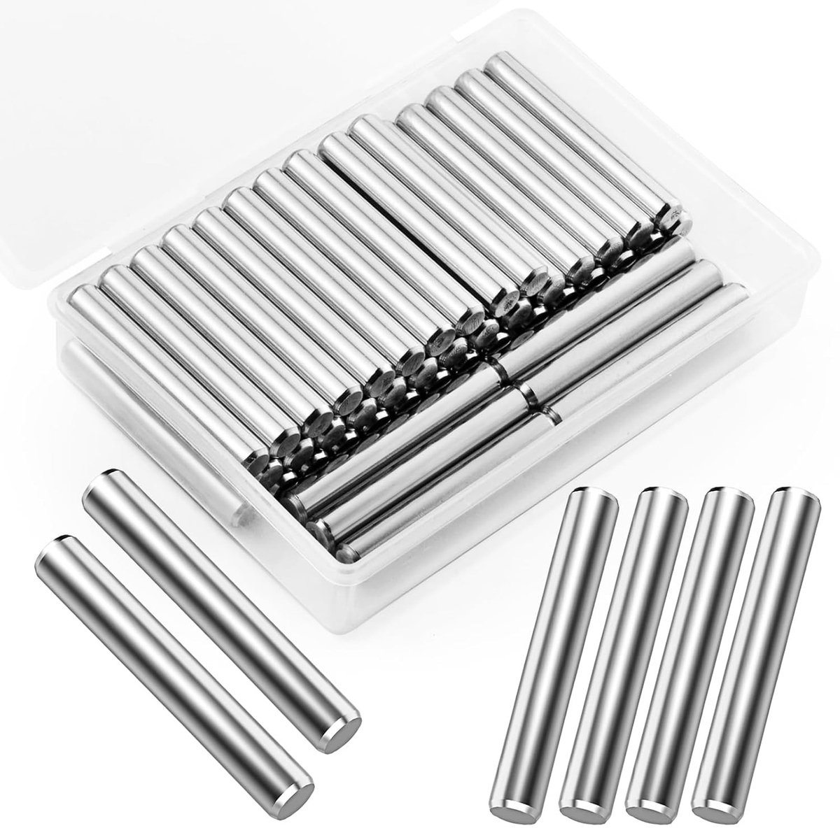 Set van 45 stevige schapdragers van 6 mm, roestvrijstalen steun voor planken, ideaal voor opslag en organisatie